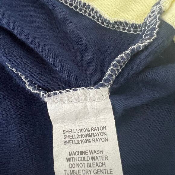 Elodie colorblock swing tank top gray navy blue yellow - Picture 5 of 5